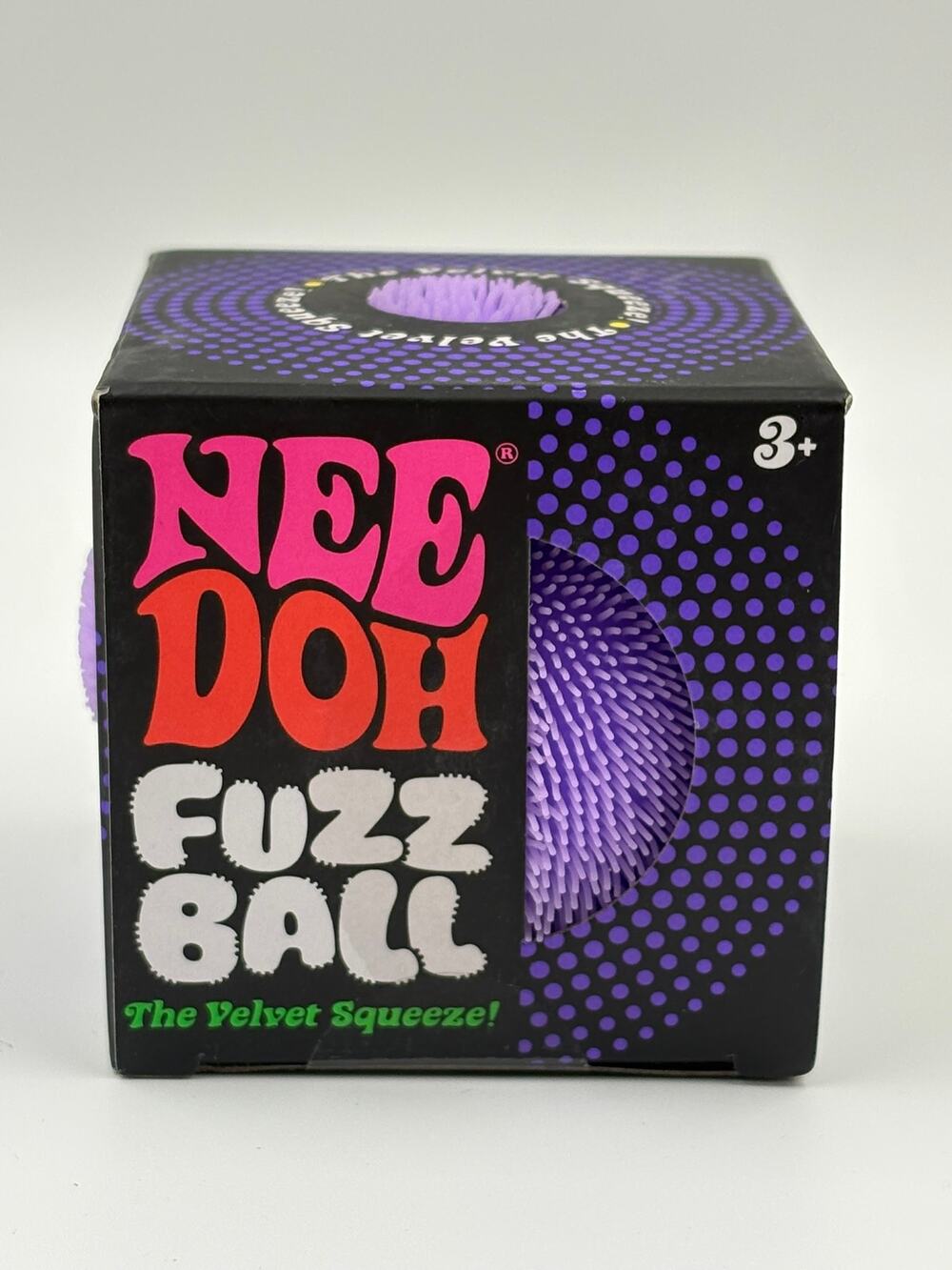 NeeDoh Fuzz Ball Purple Velvet Squishy Sensory Fidget Toy Schylling NEW